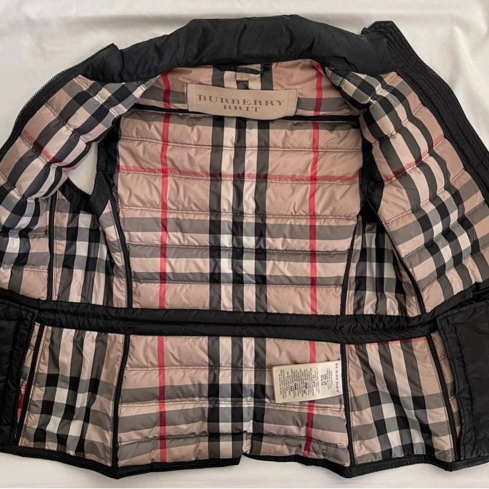 Authentic Women’s Burberry Brit black down puffer vest size Small.